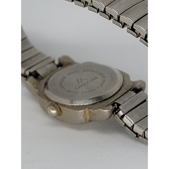 Louis Arden Ladies Silver Tone Quartz Stainless Steel Expanding Bracelet Watch - Picture 6 of 16